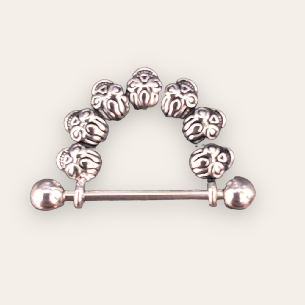 Skull Design Industrial Barbell Body Jewelry
